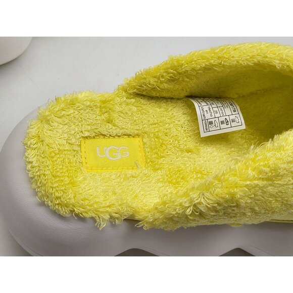 UGG Sugarcloud Slide Sandals Yellow Terry 3" Platform Women Slippers Shoes Size - Picture 10 of 10